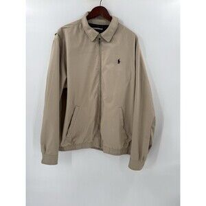 Polo Ralph Lauren Jacket Mens 2XL Khaki Tan Harrington Full Zip Cotton Classic